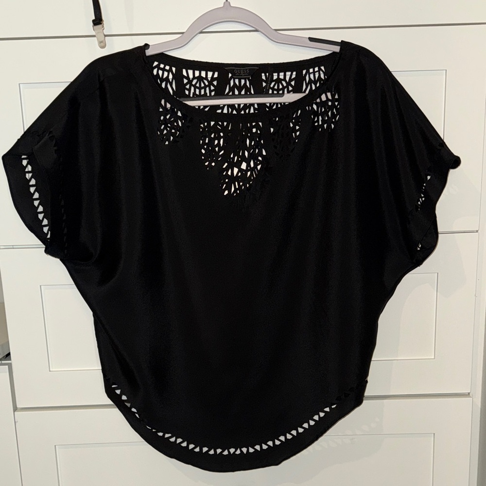 Guess Black Cut-Out Women's Blouse